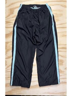 Oleg Cassini Women's Petite Small Black Teal Sport Windbreaker Pants